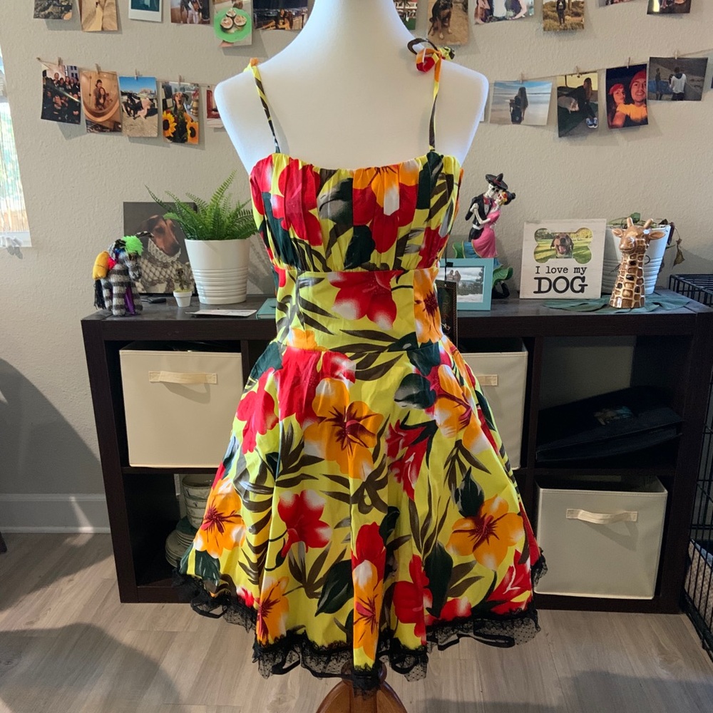 BAND NEW tropical pinup voodoo vixen dress